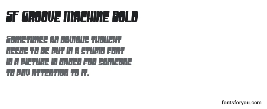 Überblick über die Schriftart SF Groove Machine Bold
