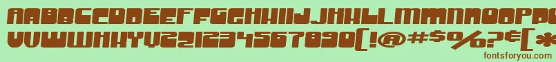 SF Groove Machine Extended Bold Font – Brown Fonts on Green Background