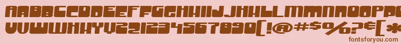 SF Groove Machine Extended Bold Font – Brown Fonts on Pink Background