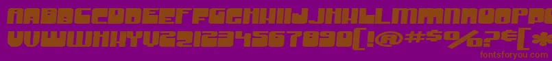 SF Groove Machine Extended Bold Font – Brown Fonts on Purple Background