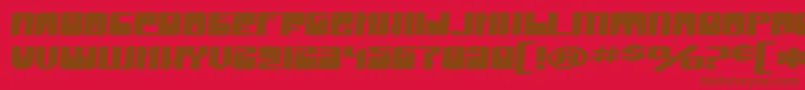 SF Groove Machine Extended Bold Font – Brown Fonts on Red Background