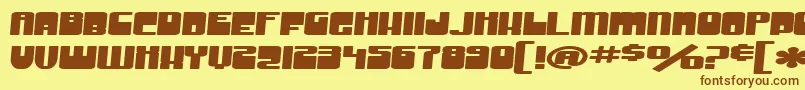 SF Groove Machine Extended Bold Font – Brown Fonts on Yellow Background