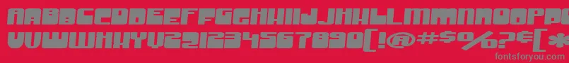 SF Groove Machine Extended Bold Font – Gray Fonts on Red Background