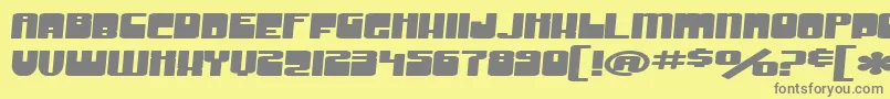 SF Groove Machine Extended Bold Font – Gray Fonts on Yellow Background