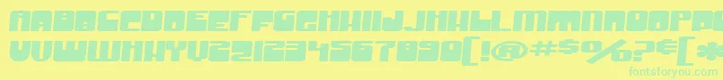 Police SF Groove Machine Extended Bold – polices vertes sur fond jaune
