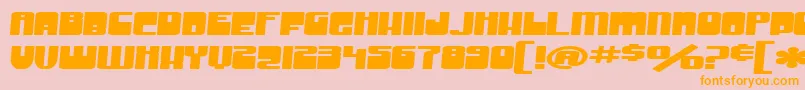 SF Groove Machine Extended Bold Font – Orange Fonts on Pink Background