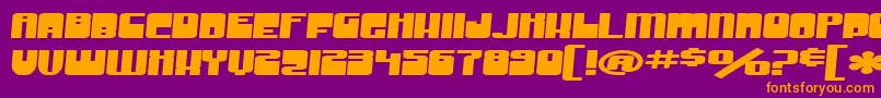 SF Groove Machine Extended Bold Font – Orange Fonts on Purple Background
