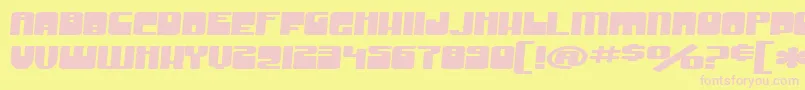 SF Groove Machine Extended Bold Font – Pink Fonts on Yellow Background