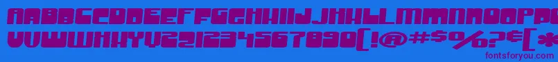 SF Groove Machine Extended Bold Font – Purple Fonts on Blue Background