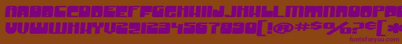SF Groove Machine Extended Bold Font – Purple Fonts on Brown Background