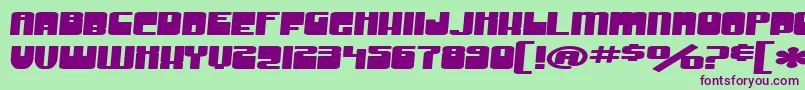 SF Groove Machine Extended Bold Font – Purple Fonts on Green Background