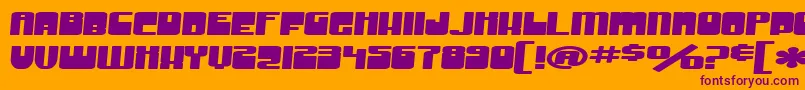 SF Groove Machine Extended Bold Font – Purple Fonts on Orange Background