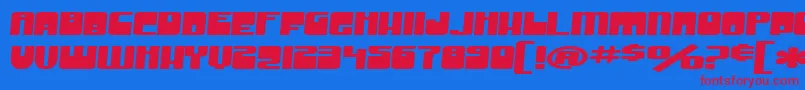 SF Groove Machine Extended Bold Font – Red Fonts on Blue Background