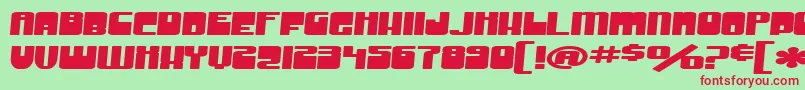 SF Groove Machine Extended Bold Font – Red Fonts on Green Background