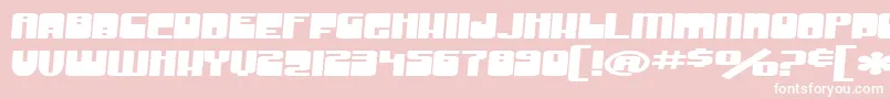 SF Groove Machine Extended Bold-Schriftart – Weiße Schriften auf rosa Hintergrund