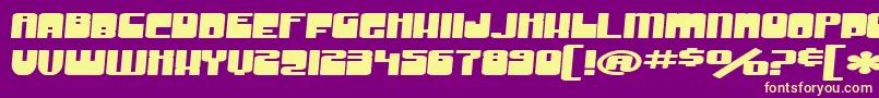 SF Groove Machine Extended Bold Font – Yellow Fonts on Purple Background