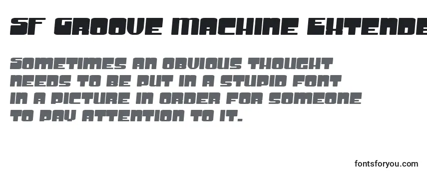 SF Groove Machine Extended Bold Font