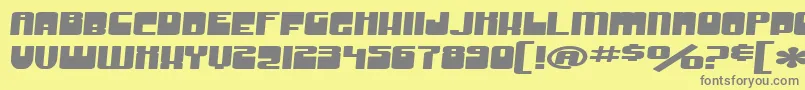 SF Groove Machine Extended Font – Gray Fonts on Yellow Background