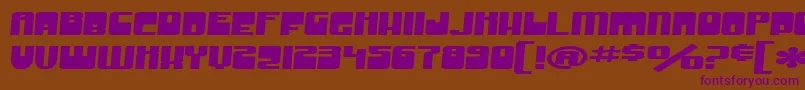 SF Groove Machine Extended Font – Purple Fonts on Brown Background