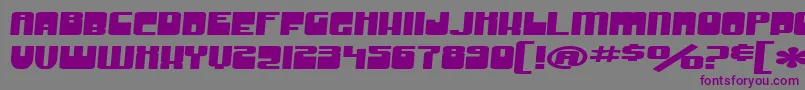 フォントSF Groove Machine Extended – 紫色のフォント、灰色の背景