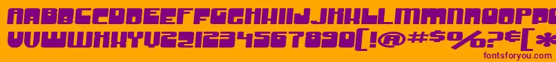 SF Groove Machine Extended Font – Purple Fonts on Orange Background