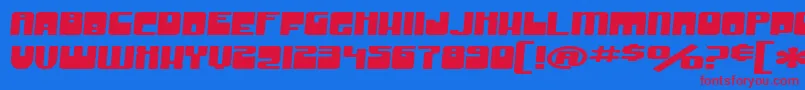 SF Groove Machine Extended Font – Red Fonts on Blue Background