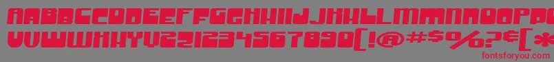 SF Groove Machine Extended Font – Red Fonts on Gray Background