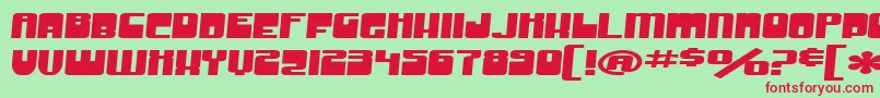 SF Groove Machine Extended Font – Red Fonts on Green Background