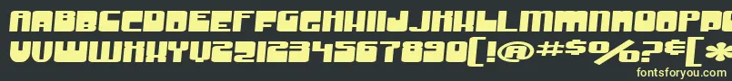 SF Groove Machine Extended Font – Yellow Fonts on Black Background