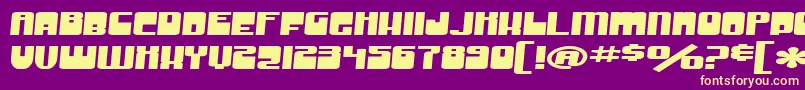 SF Groove Machine Extended Font – Yellow Fonts on Purple Background