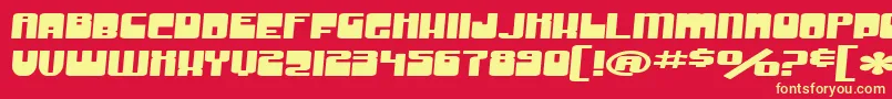 SF Groove Machine Extended Font – Yellow Fonts on Red Background