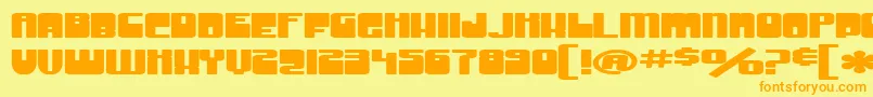 SF Groove Machine ExtUpright Bold Font – Orange Fonts on Yellow Background