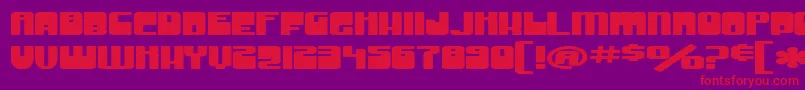 SF Groove Machine ExtUpright Bold Font – Red Fonts on Purple Background