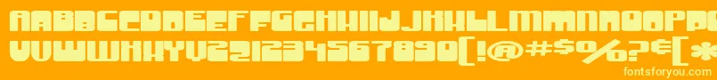 SF Groove Machine ExtUpright Bold Font – Yellow Fonts on Orange Background