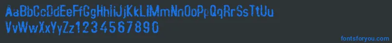 CrustypeClean Font – Blue Fonts on Black Background