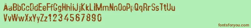 CrustypeClean Font – Brown Fonts on Green Background