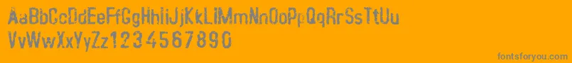 CrustypeClean-Schriftart – Graue Schriften auf orangefarbenem Hintergrund