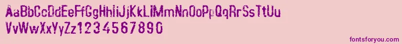 CrustypeClean Font – Purple Fonts on Pink Background