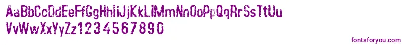 CrustypeClean-Schriftart – Violette Schriften auf weißem Hintergrund