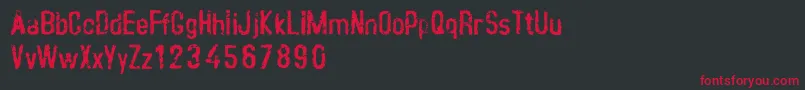 CrustypeClean Font – Red Fonts on Black Background