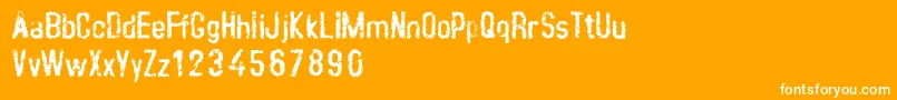 CrustypeClean Font – White Fonts on Orange Background