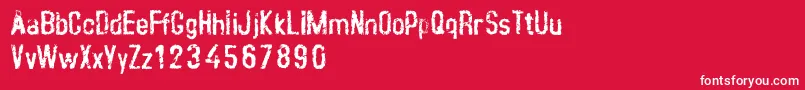 CrustypeClean Font – White Fonts on Red Background