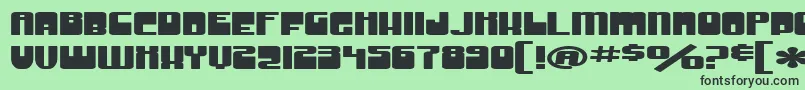 SF Groove Machine ExtUpright Font – Black Fonts on Green Background