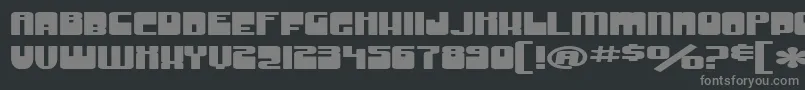 Шрифт SF Groove Machine ExtUpright – серые шрифты на чёрном фоне