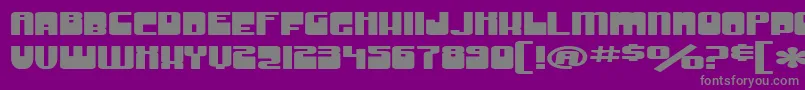 SF Groove Machine ExtUpright Font – Gray Fonts on Purple Background