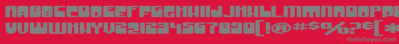 SF Groove Machine ExtUpright Font – Gray Fonts on Red Background