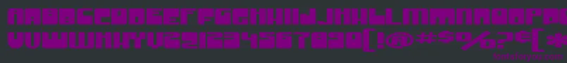 SF Groove Machine ExtUpright-Schriftart – Violette Schriften auf schwarzem Hintergrund