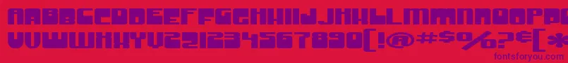 SF Groove Machine ExtUpright Font – Purple Fonts on Red Background