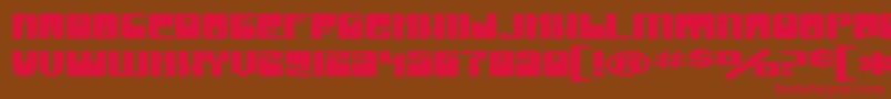 SF Groove Machine ExtUpright-Schriftart – Rote Schriften auf braunem Hintergrund