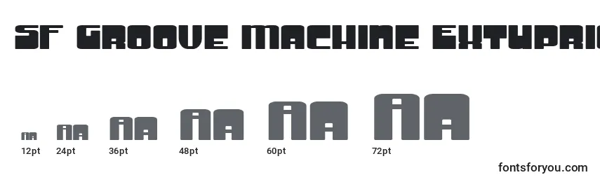 SF Groove Machine ExtUpright Font Sizes